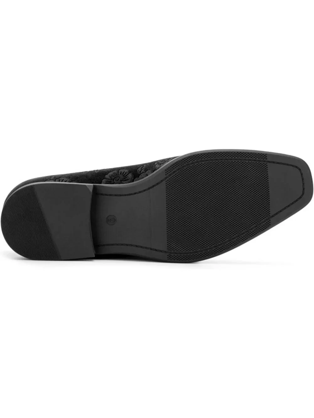 JITAI Men's Black30 Rubber Loafers Tassels Spikes Comfortable Wedding Prom Shoes